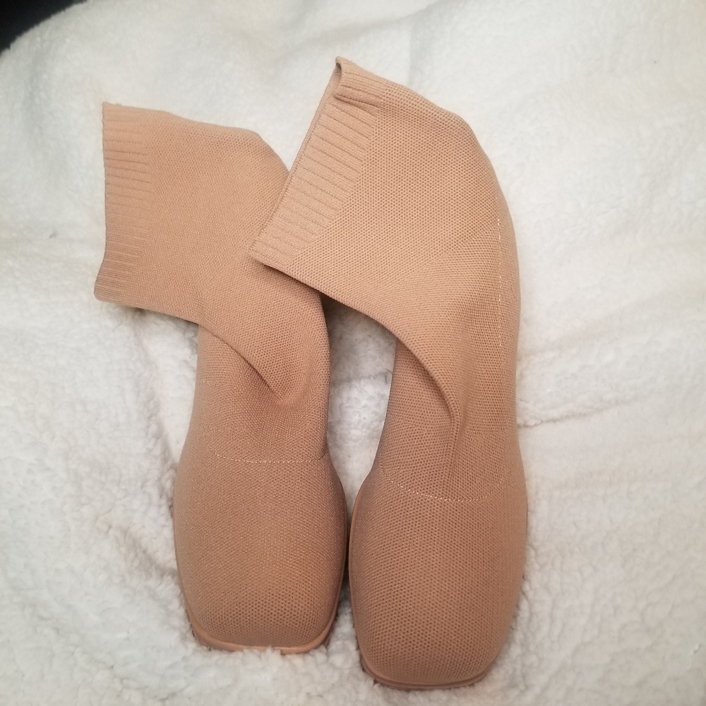 Platform Sole Sock Booties